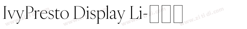 IvyPresto Display Li字体转换